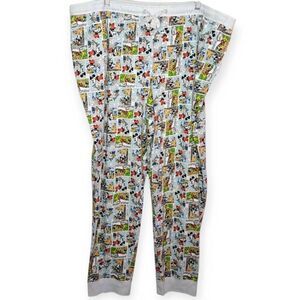 Disney Parks Plus Size Women's XXL Pajama Pants Mickey Mouse And Friends Comics